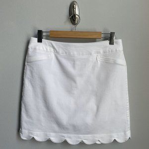 Croft & Barrow Women White Size 12 The Effortless Stretch Skort EUC Golf skirt